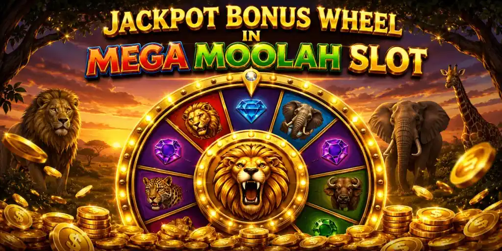 Jackpot Bonus Wheel in Mega Moolah Slot