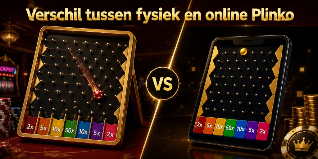 Verschil tussen fysiek en online Plinko